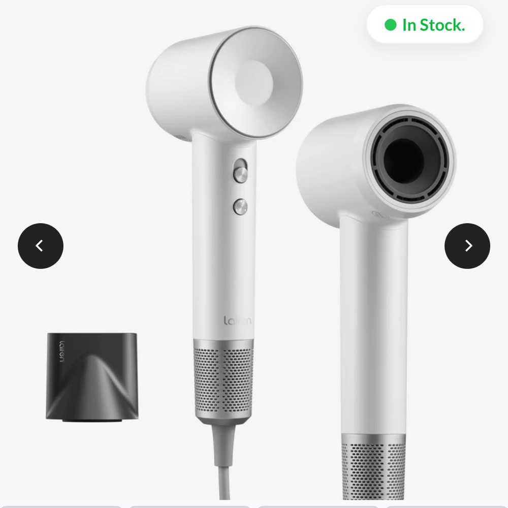 Laifen Swift High Speed Hair Dryer pearl white and silver